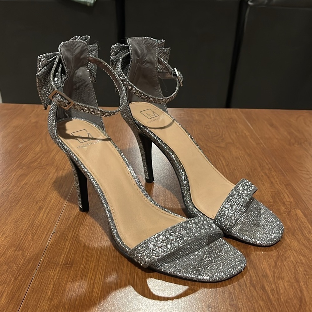 Material Girl Beverly Open Toe Sparkling Heels Size 9. - Picture 5 of 10